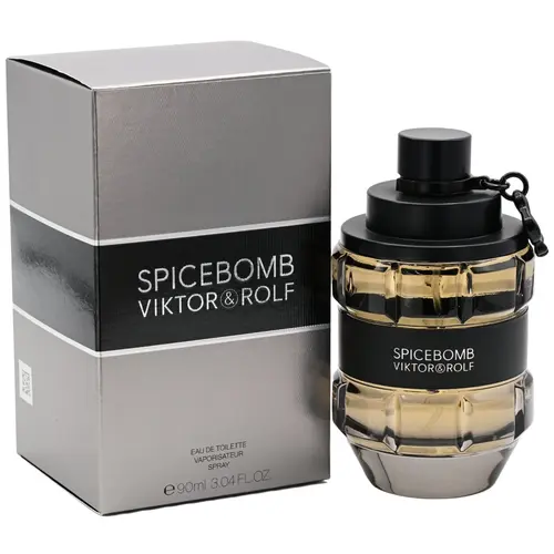 Viktor & Rolf Spicebomb Eau de Toilette Spray for Men, 3.0 oz, Bold Signature Citrus Spicy Scent with Grapefruit Top Note, Fresh to Seductive Lightweight Masculine Perfume Spray Men's Fragrance