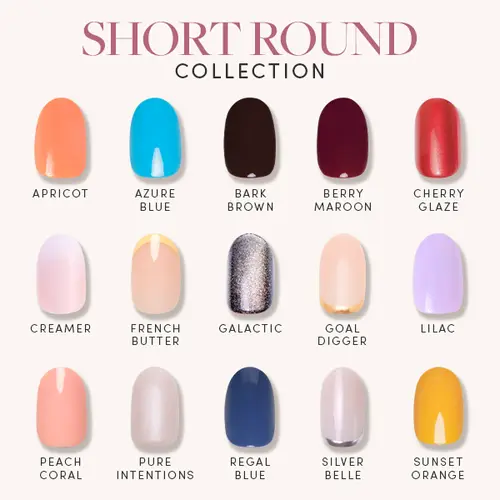 Glamnetic Short Round Press On Nail Collection
