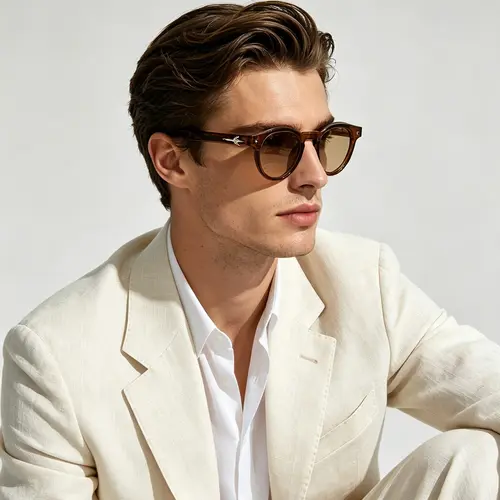 CATERSIDE 1/2/3 counts — Retro stylish small round sunglasses, unisex, PC+CP frames, slim fit design. Great for driving, street photography, beach, styling photos, souvenirs.