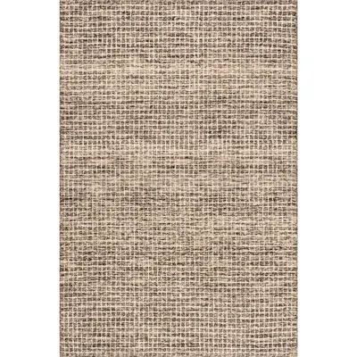 Melrose Checked Wool Area Rug Dining Room Contemporary