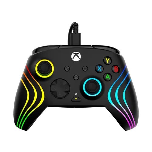 Turtle Beach Afterglow Wave Wired RGB LED Color-Changing Gaming Gamepad for Xbox, Console Accessories, Adjustable with Mappable Buttons, Hall-Effect Hair Triggers, Quick Key Remaps, Mic Mute Fast
