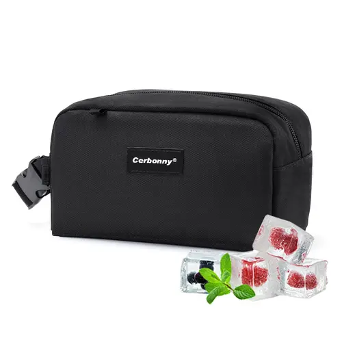 Cerbonny Mini Cooler Bag, On the Go Mini Cooler, Freezable Small Snack Bag, Mini Lunch Bag for Travel/Work/School, Insulated Bag for Woman Girl Men, Cooler Lunch Box with Attachable Ice Packs, Waterproof Bag