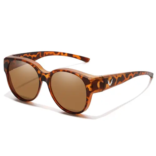 Fit Over Glasses Sunglasses, Summer Trendy Sunglasses, Trendy Shades, Fashionable Sunglasses, Leopard Pattern Sunglasses, Sporty Wrap Around Sunglasses for Women & Men, Comfortable Wear Over Glasses for Everyday Style