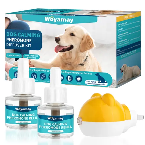 Woyamay Dog Calming Diffuser - Dog Pheromones Calming Diffuser for Dog Anxiety Relief 6-in-1 Dog Pheromone Diffuser Kit, Stop barking, Anxiety Support for dogs Helping sleep More than 60Days to Calm Dogs #DealsForYouDays #SummerWins