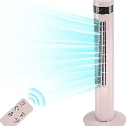 ZAFRO 36-in Non-AC Portable Electric Oscillating Bladeless Tower Fan, Quiet Compact Contemporary Multifunctional Cooling Fan with Wind Modes, Ideal for Bedroom