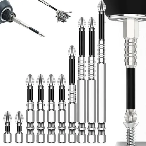 Impact-Resistant & Non-Slip Screwdriver Bit Set, Drill Bits, Strong Magnetic, Power Tool Accessories for Home & Office