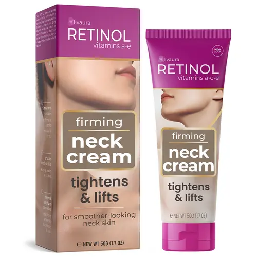 LIVAURA Retinol Anti-Aging Neck Firmin Cream - Tightens, and Smooth Neck Skin for a Youthful Appearance 1.7 Oz Body Care Cosmetic