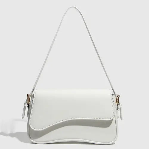 Women's Solid Color Hand Shoulder Bag, Fashionable PU Leather Crossbody Bag for Daily Used, Casual Trendy Versatile High-quality Casual Commuter Bag, Casual Trendy Purses, Handbag Shoulder Purse, Everyday Shoulder Handbag
