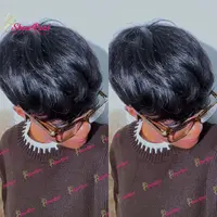 ShowRealHair Wig 036 Pixie Cut Wigs Human Hair Short Straight Wigs for Women Pixie Wigs Human Hair for Black Women Pickled Color Short Wig Pixie Cut Style Glueless Wig NYC SpringStatements #SummerVibes