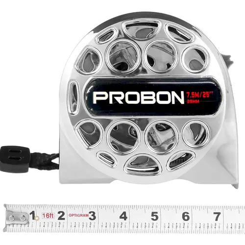 25 FT Stainless Steel Retractable Tape Measure - Heavy-Duty, Waterproof, Hollow Design Retractable Measuring Tool - Portable Metric Ruler for Construction Carpenters