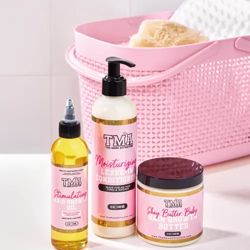 THE MANE ATTRACTION LOC Hydration Bundle, 3-Piece Beauty Products Set with Leave-In Conditioner, Stimulating Treatment & Shay Butter Moisturizer, Haircare, Hydrating, Hair Growth Oil, Curly Hair, Daily, All Hair Types