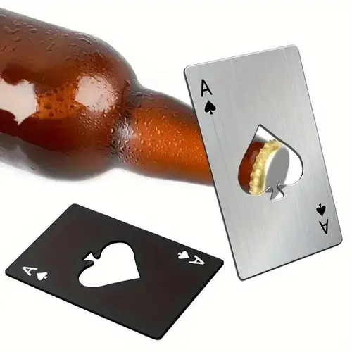 Stainless Steel Poker-Shaped Bottle Cap Opener, Manual Type Heart Shape Creative Gift, Portable Non-Slip Party-Ready Opener for Home Kitchen, 2025 Home & Party Supplies Kitchen Gadget Accessory