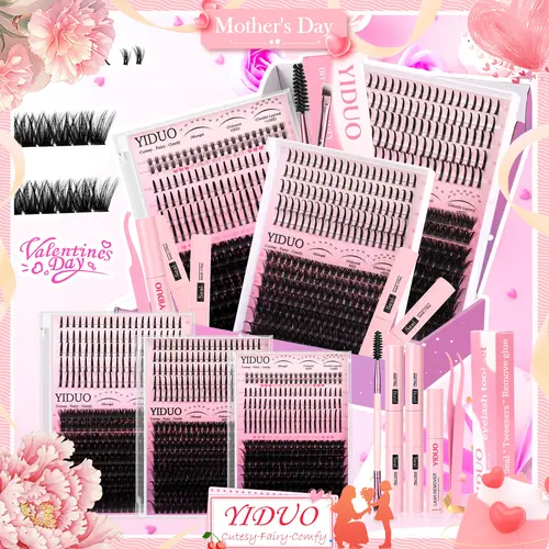 Mixed Length Individual False Eyelashes Kit, DIY Volume Eyelashes, Volume Individual Lashes, 1 Box Natural Look Eyelash Extensions, Self Grafting Curl Eyelashes, Eye Makeup Enhancement False Eyelashes, Cosmetic, Eyelash Falsies