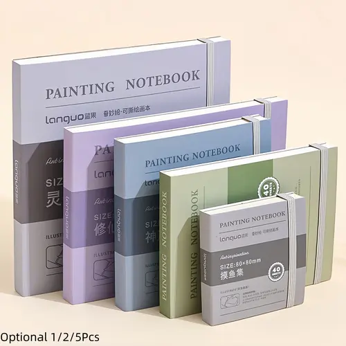 Painting Notebook, 4 Pcs/Set Mini Sketchbook, Travel Journal Pocket Hardcover Painting and Writing Notebook, Blank Diary Memo Planner Drawing Notebook and Scrapbooking Scrapbook
