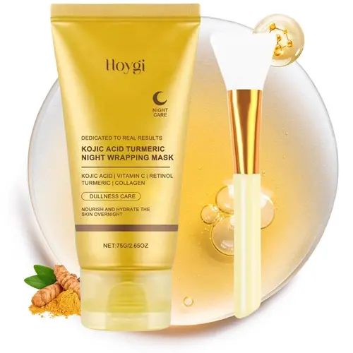 Kojic Acid Turmeric Overnight Face Mask - Facial Peel for Intensive Rejuvenation and Glowing Skin Comfort,back to school,back to school haul