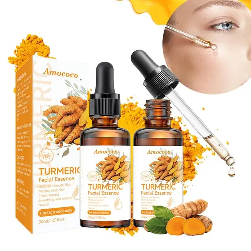 Turmeric Facial Oil 30ml Deeply Moisturizing Nourishing Aromatic Scented for All Skin Types Men Women Hydrating Skincare Kit turmeric  kit