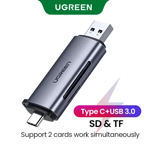UGREEN SD Card Reader, USB C USB 3.0 Micro SD Card Reader for SD SDHC SDXC MicroSD Compatible with iPhone 17 16 15 Pro Max Samsung Android Computer PC（SD Card Not Included）-Summer Sale tiktokshopbacktoschool