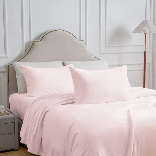 BEDELITE Super Soft Fleece Plaid Bedding Sets - King Size, Queen Size Options, Fitted Sheet, Flat Sheet, Pillowcases, Deep Pocket, Comfortable Mother's Day Gift Linens