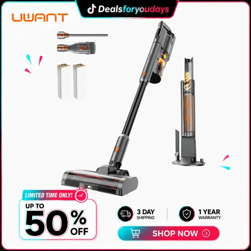 Uwant Self-Emptying Cordless Vacuum Cleaner - Powerful Suction, Portable Stick Vacuum for Pet Hair, Clean Floors Solution, 24/7 Support for Carpets & Hardfloors,back to school,back to school haul
