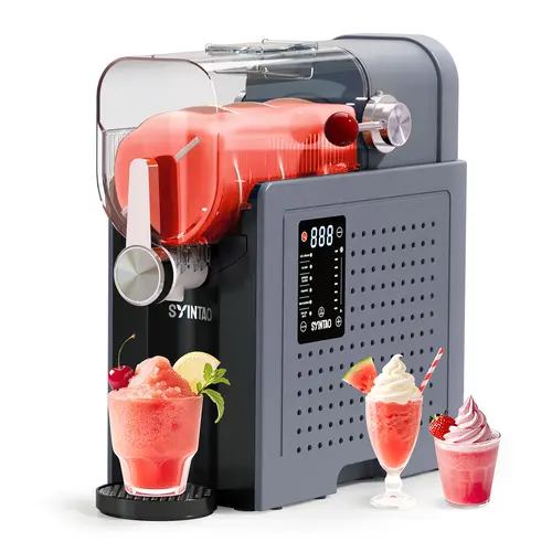[SYINTAO] 6-in-1 Slushie Machine - 88oz Large Size Household Item, 6 Pre-Set Modes, 1-Touch Auto-Clean, Detachable Lid, Preset Scheduling Cool Gadget for Family Kitchen Appliance