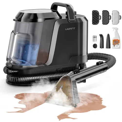 UWANT Steam Carpet Cleaner with 212°F Steam & 140°F Hot Water Mode, 18kPa Suction Upholstery Spot Cleaner for Car，Couch, Mattress, Pet Stains & Professional Deep Cleaning