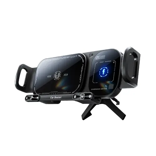 15W Wireless Charging Phone Holder Car Mount for Folding Screen/big screen Smartphone, 90° Rotating Car Mount , Super Stable Air Vent Cell Phone Car Mount with Hook Clip, Check applicable vehicle/car/phone models details in the description