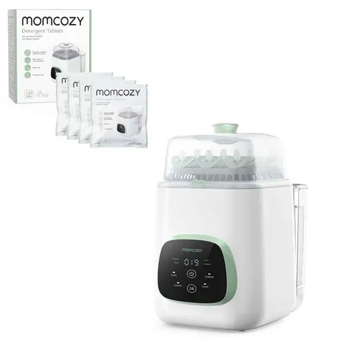 Momcozy KleanPal Pro Baby Bottle Washer & Momcozy Official Washing Block for Momcozy KleanPal Pro Baby Bottle Washer, 120 Tablets-B