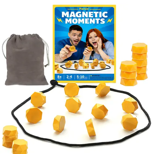 Parsin Magnetic Chess Board Game Set - 20 Magnets, Travel Bag, Family Fun Game, New Gameplay Strategy Toy for Kids & Adults, Party Activity, Great For Family Games, Party Game