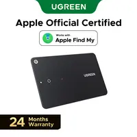UGREEN FineTrack Slim Smart Finder Compatible with Apple Find My (Choose from Apple, Android, or Samsung Versions), Wallet Finder, IP68 Waterproof Rechargeable Bluetooth Tracker Card-Button Device Magnetic,DealsForYouDays summerwins
