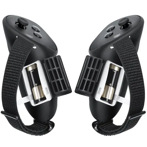 HURRA Upgraded Silicone VR Wireless Wearable Controller Grips Cover for Meta Quest 3/3S, VR Accessory with Battery Opening Cover, Adjustable Knuckle Straps, Personalized Fit, Anti-Slip, Anti-Scratch Protection