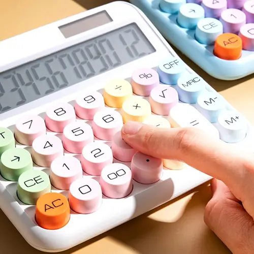 Calculator with display, 12-bit large button, easy to use automatic off desktopcalculator at home, office and school, dopamine calculator Springtok