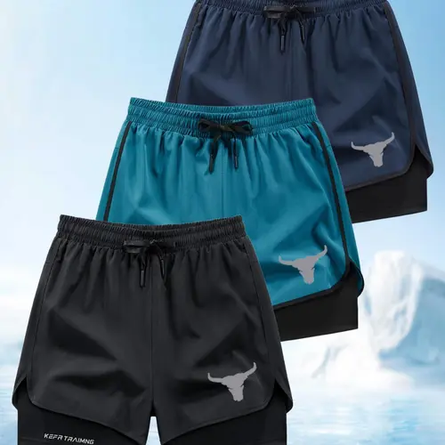 Men's Solid Color Gym Shorts, Quick Drying Breathable Gym Shorts, Lightweight Workout Shorts, Casual Comfy Athletic Shorts for Gym Workout Running, Men's Sportswear for Summer, Fitness Shorts