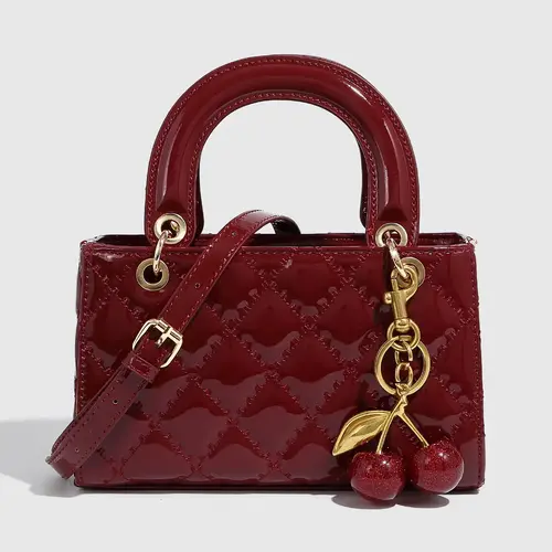 Women's Fashionable Geometric Pattern Handbag, Casual Versatile Shoulder Bag for Daily Used, Trendy High-quality Daily Commuting Bag, Girl Fashionable Shopping Bag, Elegant Bags, Casual Trendy Purses, Stylish Handbag, Daily Commuter Bag