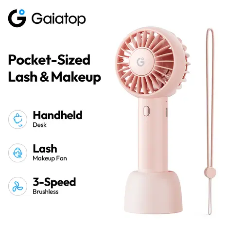 [Small But Powerful] GAIATOP Mini Portable Fan, 3-Speed Handheld & Desktop Fan, Lash Makeup Fan, Beauty & Personal Care Gift tiktokshopbacktoschool,back to school,back to school haul