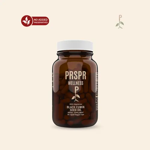 PRSPR Wellness Premium Black Cumin Seed Oil Capsules, 90 Ct 100% Veg Caps with Natural Ingredients & Nigella Sativa, Organic Vegetarian Daily Health & Nutrition Support Supplement