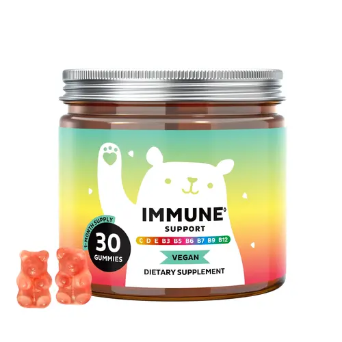 Bears with Benefits Immune Support Gummies – Vitamin C, D, B6, B12 & Zinc – Daily Immune System Booster – Vegan, Natural Flavor