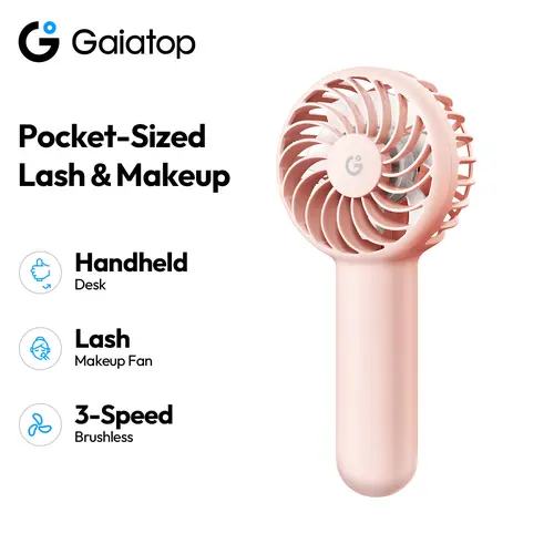 [2000mAh Cute] GAIATOP Mini Portable Fan, 3-Speed Powerful Handheld Fan, Makeup Eyelash Fan, Lovely Beauty Gift tiktokshopbacktoschool,back to school,back to school haul