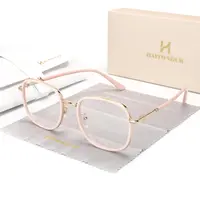 HAITONGCR Square Full Rim Reading Eyeglasses - High Definition, Lightweight Durable Impact PC Glasses, Unisex Design, Includes Glasses Case and Cleaning Cloth, High Definition Glasses
