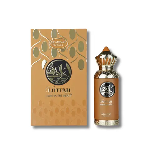 Arabiyat Prestige Lutfah Light In The Heart Eau De Parfum (2.7fl.oz) - Unisex Arabian Scented Bottle Perfume, Signature Aroma Youth Fragrance, Aromatic Spray with Bergamot, Cinnamon, Vanilla, Amberwood, Box-Included, Contains Neither Harmful Additives, 2.