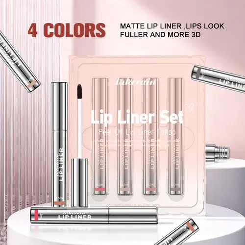 【US 2026 Deals for You Days】,Peel Off Matte Lip Liner, 4 Counts/set Transfer-proof Lip Stain,Women's Gifts   Upgraded Version,sunscreen