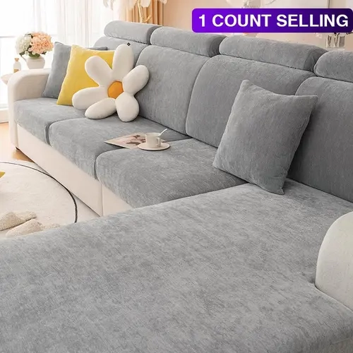 Solid Color Sofa Cover, 1 Count Modern Simple Non-slip Elastic Washable Sofa Slipcover, Sofa Couch Protector for Home Living Room, Sofa Protector, Washable Couch Covers