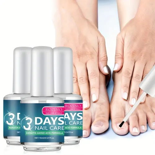 ROZINO [3 bottles]ROZINO 3 Days Nail Care - Keratin Amino Acid Formula for Superior Nail Nourishment.CARE/MOISTURIZING/keratin