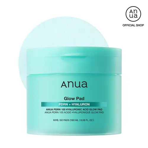 [Anua] PDRN 100 Hyaluronic Acid Glow Pad (180ml / 60Pads)｜Deep Hydration, Radiance, Toner Pads, Korean Skincare, Rejuvenating, Firming, Collagen, Moisture Plumping, Vegan Fabric, Peptides, Glow