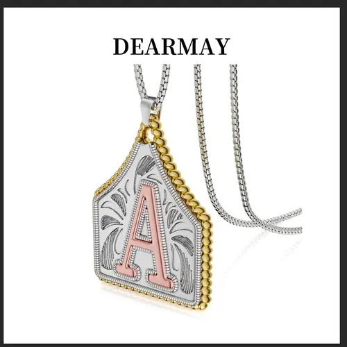 Dearmay Initial Necklace for Men or Women 14K Gold Plated Letter Pendant Waterproof Hypoallergenic Personalized Jewelry Gift for Boyfriend, Necklaces, Mens Gifts
