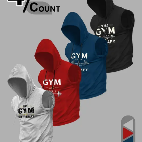 Men's Gym Hooded Tank Top, Regular Fit Casual Sleeveless Hoodie Vest for Gym Workout Running, Men's Top for All Seasons, Fitted Sportswear, Fitness Sport Top, Fitness Apparel