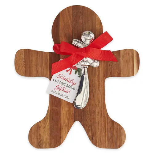 Design Imports Gingerbread Man Cutting Board Gift Set