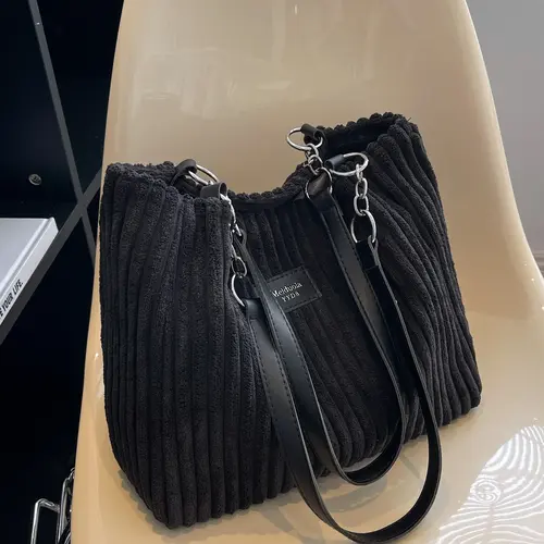 Women's Solid Color Tote Bag, Fashionable Large Capacity Everyday Shoulder Bag for Daily Commute, Casual Commuter Bag, Casual Trendy Versatile High-quality Daily Commuting Bag, Stylish Versatile Bag, Fashion Bags