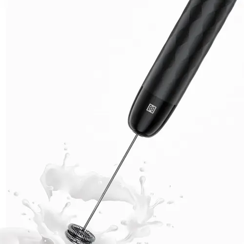 MAESTRI HOUSE LunaFro Mini Rechargeable Automatic High Speed Handheld Modern Milk Frother Wand - Detachable Stainless Steel Whisk, Coffee Frother Mixer with 15s Foam Ready, High-Powered Turbo Engine, 1-Button Simplicity for Lattes, Cappuccino