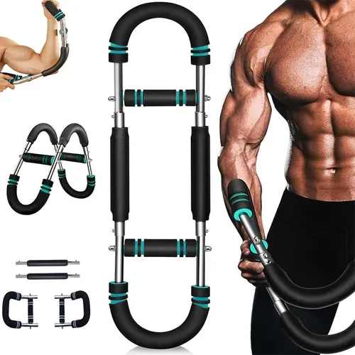 Arm Workout Machine, Strength Training Equipment - Detachable Portable Spring Resistance, Adjustable Multifunctional Fitness Equipment for Upper Body Workout, Home Gym Accessories, Father's Day Gift
