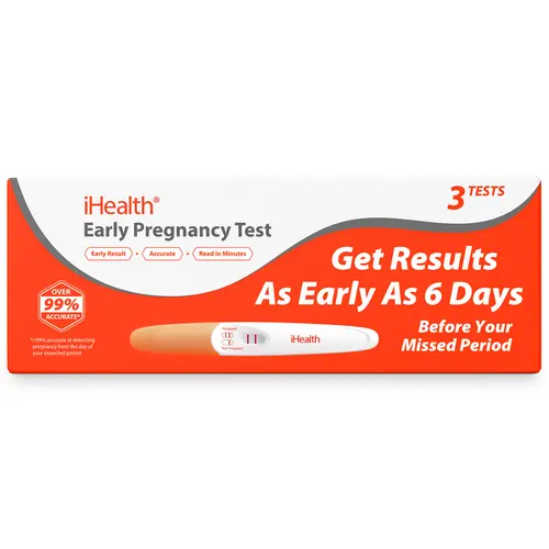 iHealth Early Detection Pregnancy Test HSA or FSA Eligible, 99% Accurate Home HCG Test Kit, results 6 days before missed period (5 days pre-expected period) with High-Sensitivity 10mIU/mL, Easy Dip & Read Clear Results